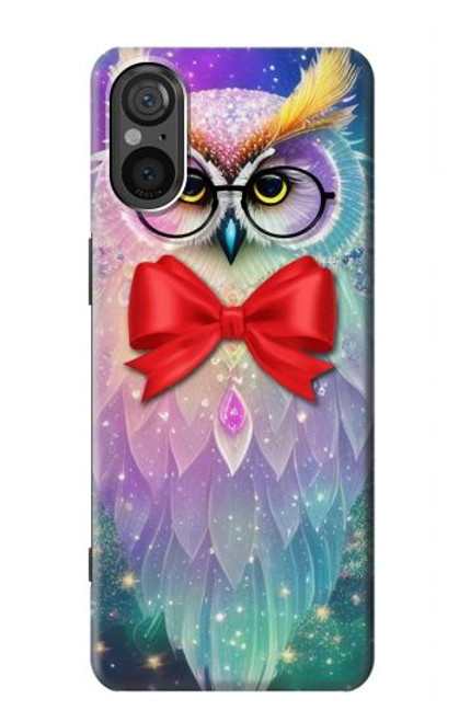 W3934 Fantasy Nerd Owl Hard Case and Leather Flip Case For Sony Xperia 5 V