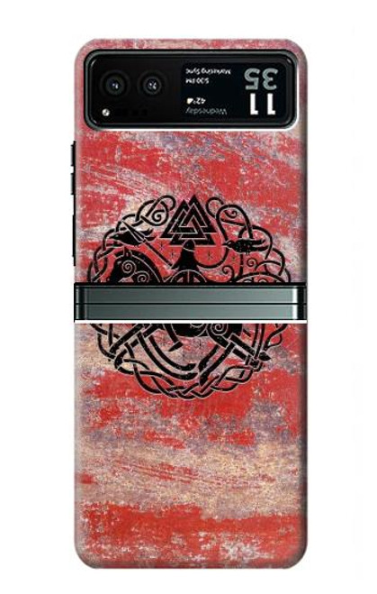 W3831 Viking Norse Ancient Symbol Hard Case and Leather Flip Case For Motorola Razr 40