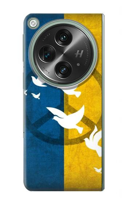 W3857 Peace Dove Ukraine Flag Hard Case and Leather Flip Case For OnePlus OPEN