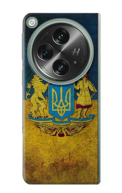 W3858 Ukraine Vintage Flag Hard Case and Leather Flip Case For OnePlus OPEN