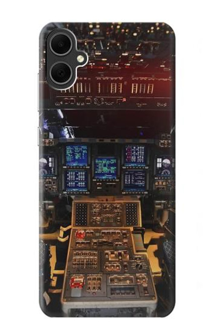 W3836 Airplane Cockpit Hard Case and Leather Flip Case For Samsung Galaxy A05