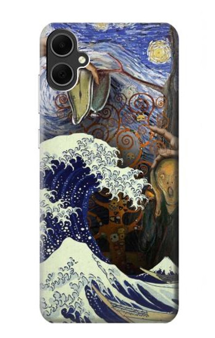 W3851 World of Art Van Gogh Hokusai Da Vinci Hard Case and Leather Flip Case For Samsung Galaxy A05