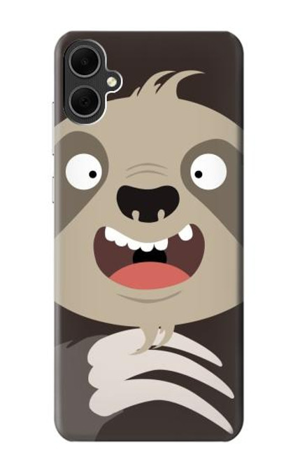 W3855 Sloth Face Cartoon Hard Case and Leather Flip Case For Samsung Galaxy A05