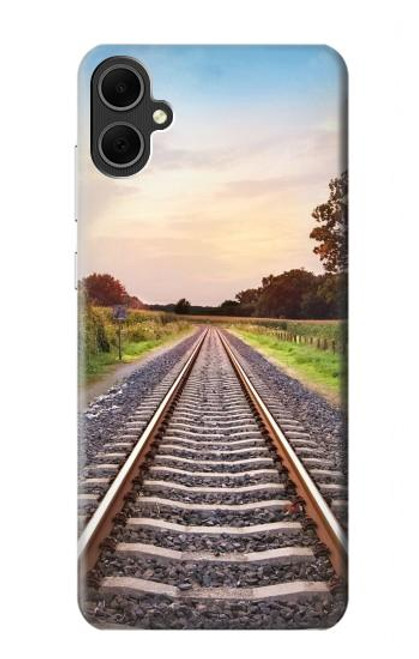 W3866 Railway Straight Train Track Hard Case and Leather Flip Case For Samsung Galaxy A05