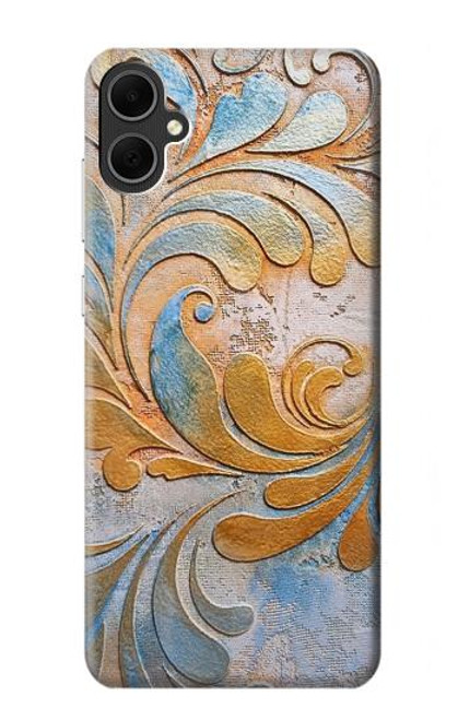 W3875 Canvas Vintage Rugs Hard Case and Leather Flip Case For Samsung Galaxy A05