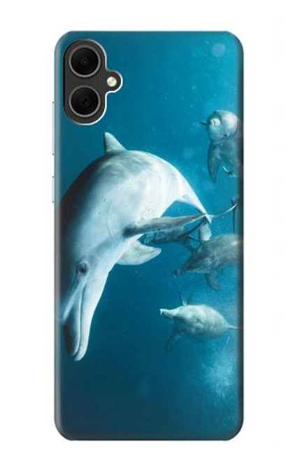 W3878 Dolphin Hard Case and Leather Flip Case For Samsung Galaxy A05