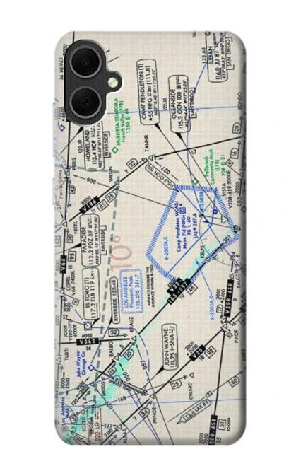 W3882 Flying Enroute Chart Hard Case and Leather Flip Case For Samsung Galaxy A05