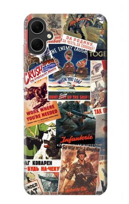 W3905 Vintage Army Poster Hard Case and Leather Flip Case For Samsung Galaxy A05