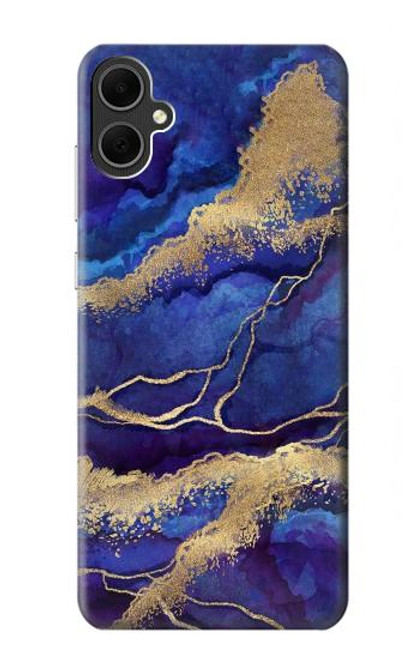 W3906 Navy Blue Purple Marble Hard Case and Leather Flip Case For Samsung Galaxy A05