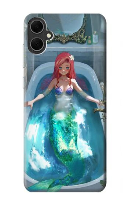 W3911 Cute Little Mermaid Aqua Spa Hard Case and Leather Flip Case For Samsung Galaxy A05