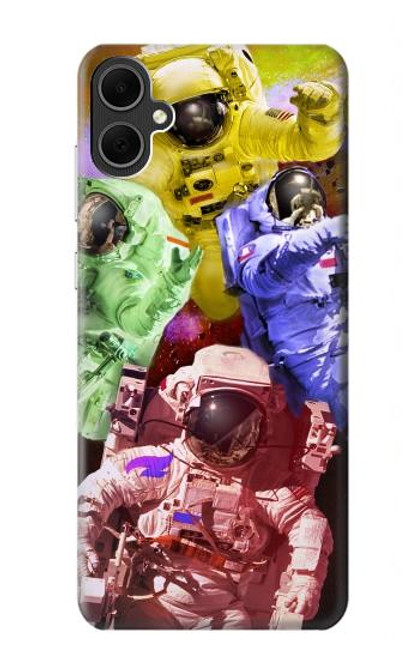 W3914 Colorful Nebula Astronaut Suit Galaxy Hard Case and Leather Flip Case For Samsung Galaxy A05