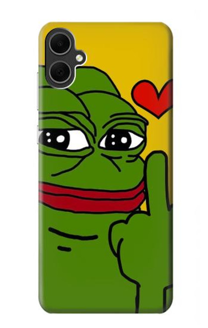W3945 Pepe Love Middle Finger Hard Case and Leather Flip Case For Samsung Galaxy A05