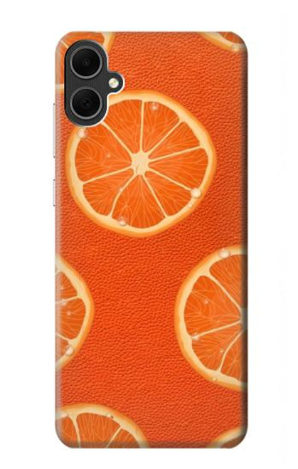 W3946 Seamless Orange Pattern Hard Case and Leather Flip Case For Samsung Galaxy A05