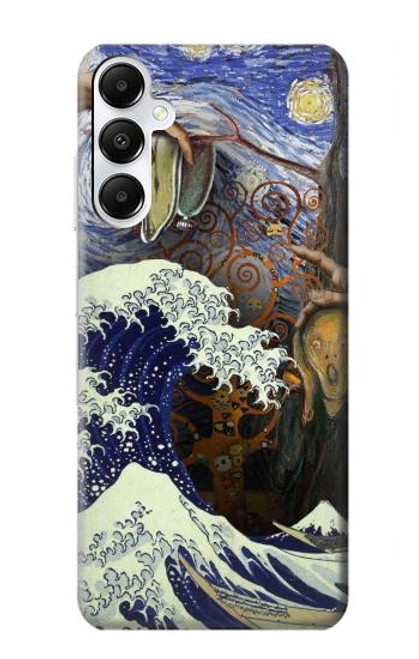 W3851 World of Art Van Gogh Hokusai Da Vinci Hard Case and Leather Flip Case For Samsung Galaxy A05s