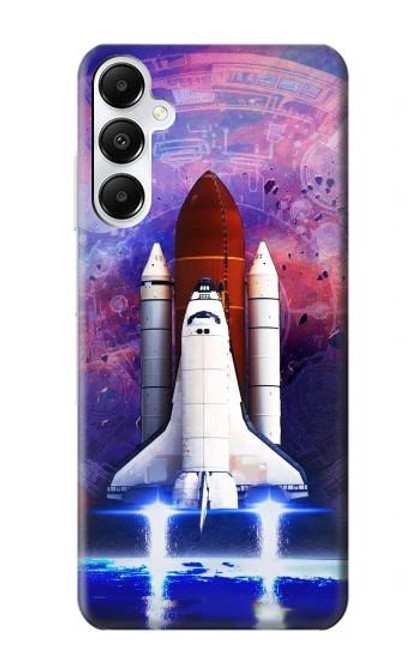 W3913 Colorful Nebula Space Shuttle Hard Case and Leather Flip Case For Samsung Galaxy A05s