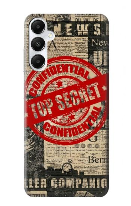 W3937 Text Top Secret Art Vintage Hard Case and Leather Flip Case For Samsung Galaxy A05s