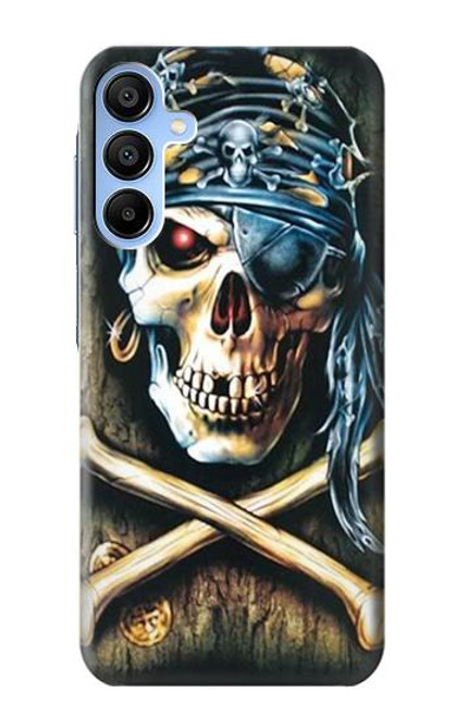 W0151 Pirate Skull Punk Rock Hard Case and Leather Flip Case For Samsung Galaxy A15 5G