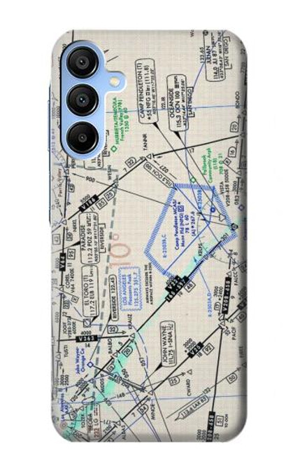 W3882 Flying Enroute Chart Hard Case and Leather Flip Case For Samsung Galaxy A15 5G