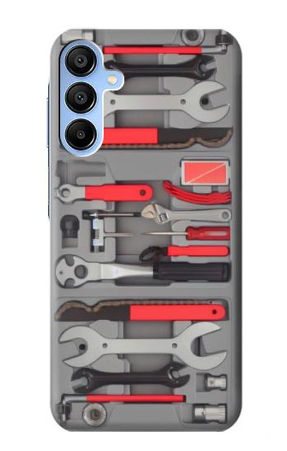W3921 Bike Repair Tool Graphic Paint Hard Case and Leather Flip Case For Samsung Galaxy A15 5G