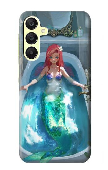 W3911 Cute Little Mermaid Aqua Spa Hard Case and Leather Flip Case For Samsung Galaxy A25 5G