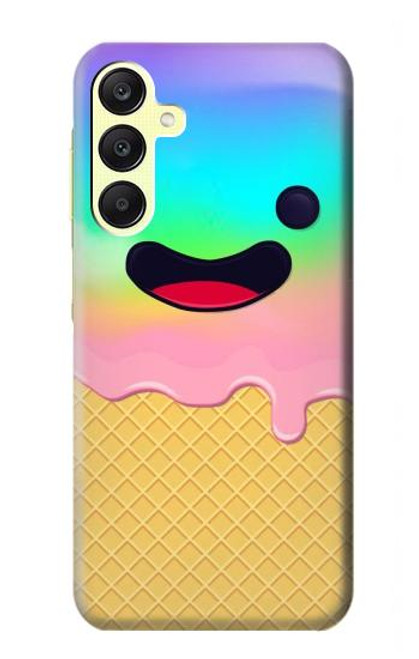 W3939 Ice Cream Cute Smile Hard Case and Leather Flip Case For Samsung Galaxy A25 5G