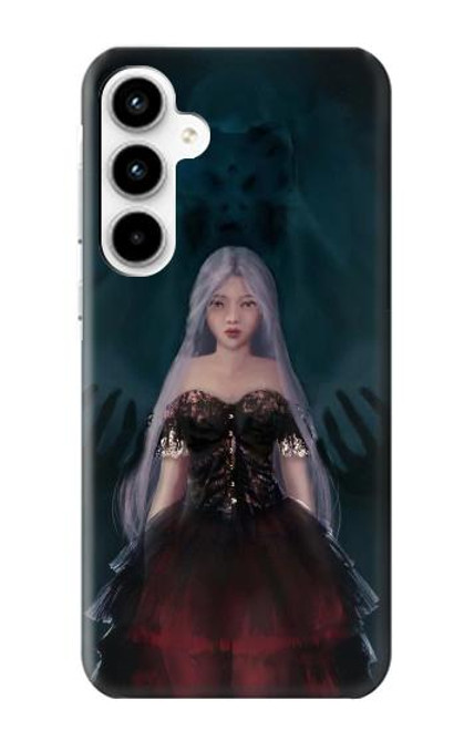 W3847 Lilith Devil Bride Gothic Girl Skull Grim Reaper Hard Case and Leather Flip Case For Samsung Galaxy A35 5G