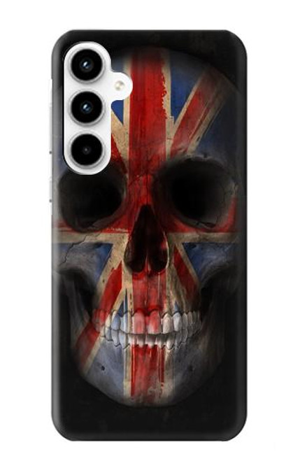 W3848 United Kingdom Flag Skull Hard Case and Leather Flip Case For Samsung Galaxy A35 5G