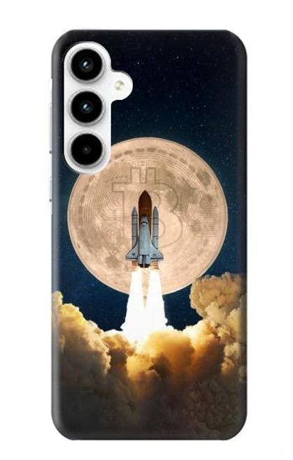W3859 Bitcoin to the Moon Hard Case and Leather Flip Case For Samsung Galaxy A35 5G