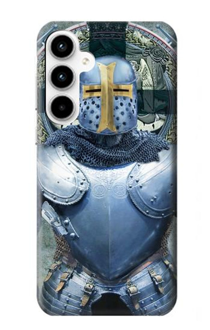 W3864 Medieval Templar Heavy Armor Knight Hard Case and Leather Flip Case For Samsung Galaxy A35 5G