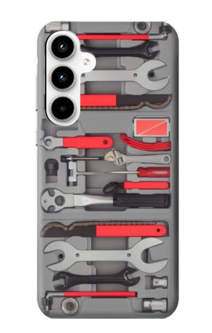 W3921 Bike Repair Tool Graphic Paint Hard Case and Leather Flip Case For Samsung Galaxy A35 5G