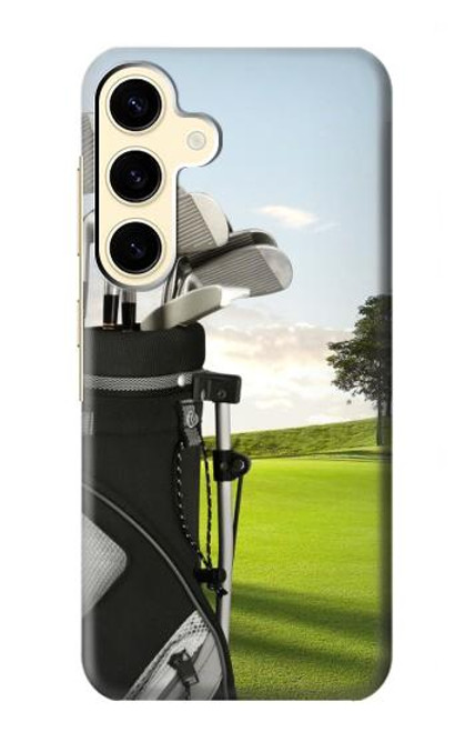 W0067 Golf Hard Case and Leather Flip Case For Samsung Galaxy S24