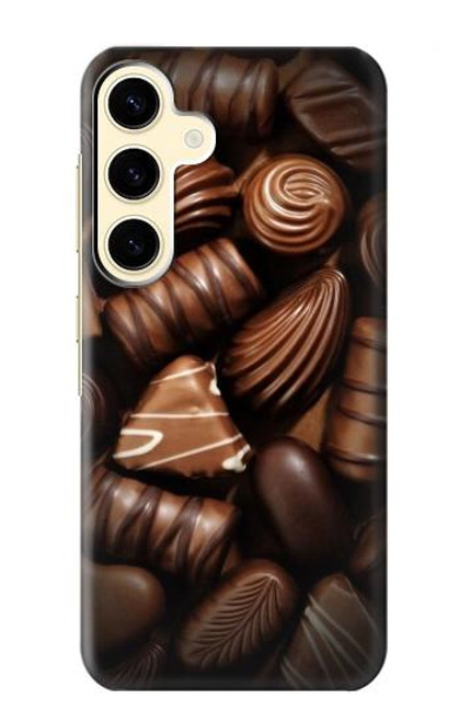 W3840 Dark Chocolate Milk Chocolate Lovers Hard Case and Leather Flip Case For Samsung Galaxy S24
