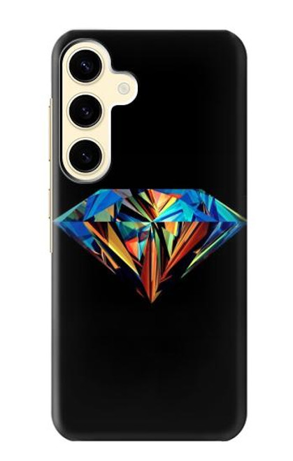 W3842 Abstract Colorful Diamond Hard Case and Leather Flip Case For Samsung Galaxy S24