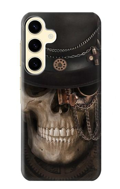 W3852 Steampunk Skull Hard Case and Leather Flip Case For Samsung Galaxy S24