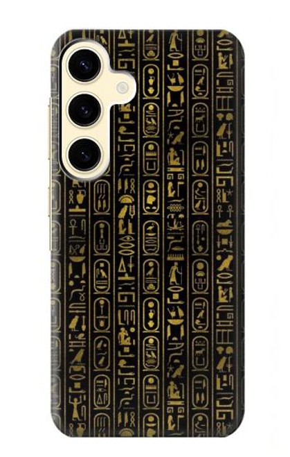 W3869 Ancient Egyptian Hieroglyphic Hard Case and Leather Flip Case For Samsung Galaxy S24