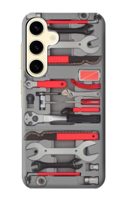 W3921 Bike Repair Tool Graphic Paint Hard Case and Leather Flip Case For Samsung Galaxy S24