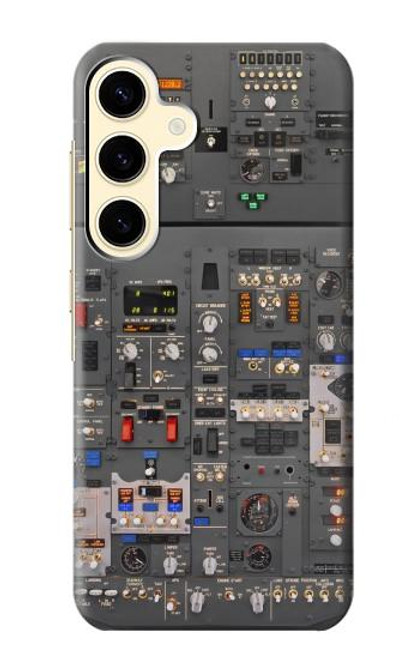 W3944 Overhead Panel Cockpit Hard Case and Leather Flip Case For Samsung Galaxy S24
