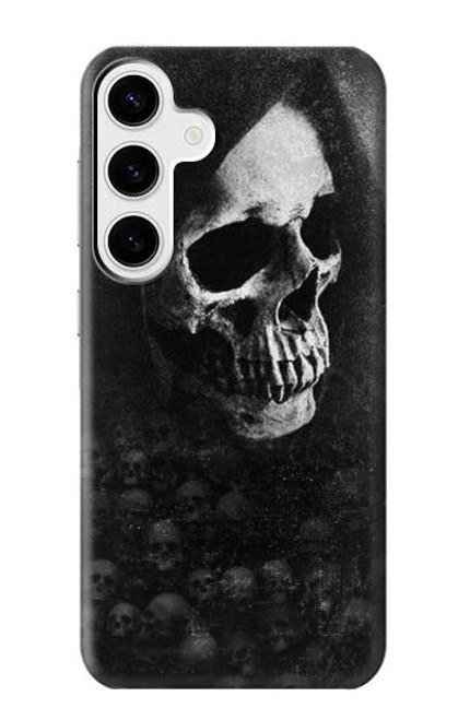 W3333 Death Skull Grim Reaper Hard Case and Leather Flip Case For Samsung Galaxy S24 Plus