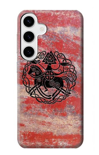 W3831 Viking Norse Ancient Symbol Hard Case and Leather Flip Case For Samsung Galaxy S24 Plus