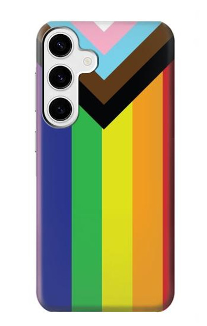 W3846 Pride Flag LGBT Hard Case and Leather Flip Case For Samsung Galaxy S24 Plus