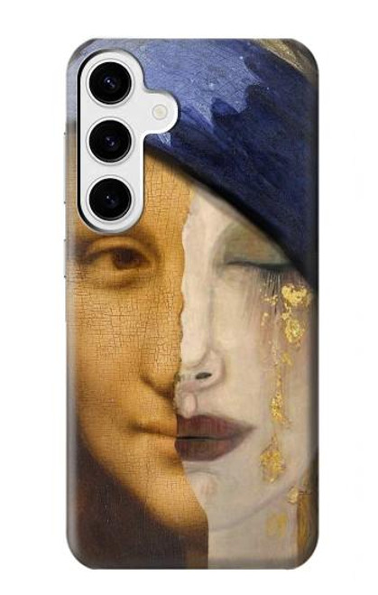 W3853 Mona Lisa Gustav Klimt Vermeer Hard Case and Leather Flip Case For Samsung Galaxy S24 Plus