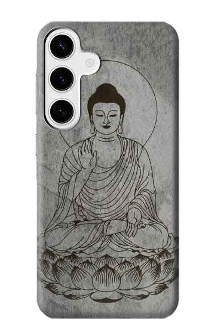 W3873 Buddha Line Art Hard Case and Leather Flip Case For Samsung Galaxy S24 Plus