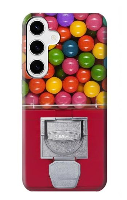 W3938 Gumball Capsule Game Graphic Hard Case and Leather Flip Case For Samsung Galaxy S24 Plus
