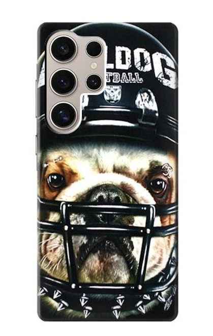 W0098 Bulldog American Football Hard Case and Leather Flip Case For Samsung Galaxy S24 Ultra