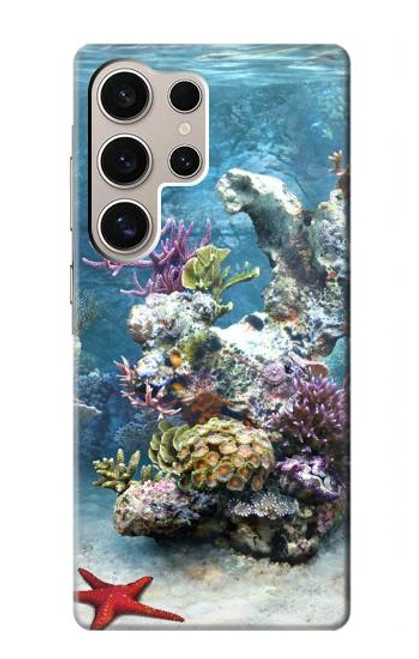 W0227 Aquarium Hard Case and Leather Flip Case For Samsung Galaxy S24 Ultra