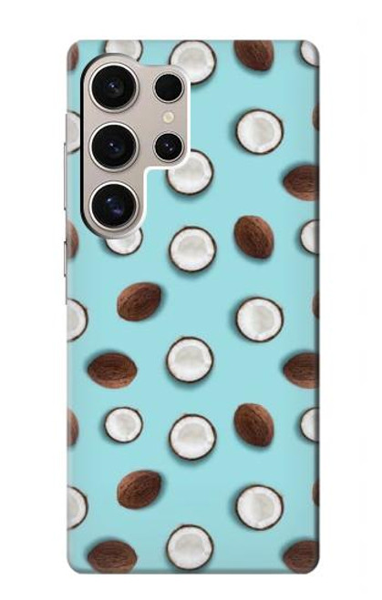 W3860 Coconut Dot Pattern Hard Case and Leather Flip Case For Samsung Galaxy S24 Ultra