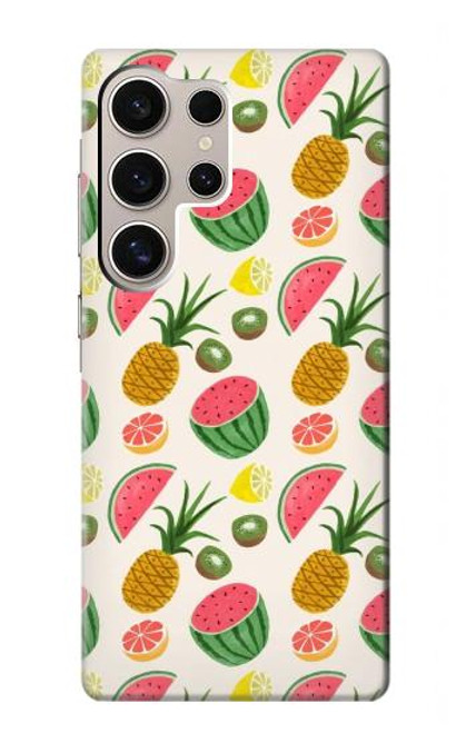 W3883 Fruit Pattern Hard Case and Leather Flip Case For Samsung Galaxy S24 Ultra