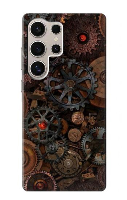W3884 Steampunk Mechanical Gears Hard Case and Leather Flip Case For Samsung Galaxy S24 Ultra