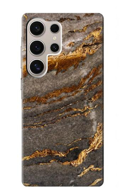 W3886 Gray Marble Rock Hard Case and Leather Flip Case For Samsung Galaxy S24 Ultra