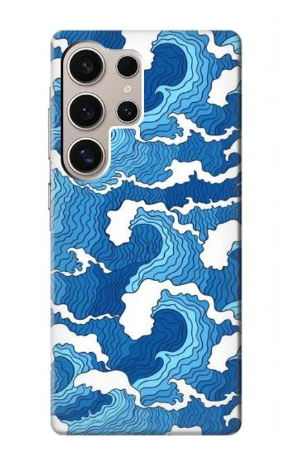 W3901 Aesthetic Storm Ocean Waves Hard Case and Leather Flip Case For Samsung Galaxy S24 Ultra